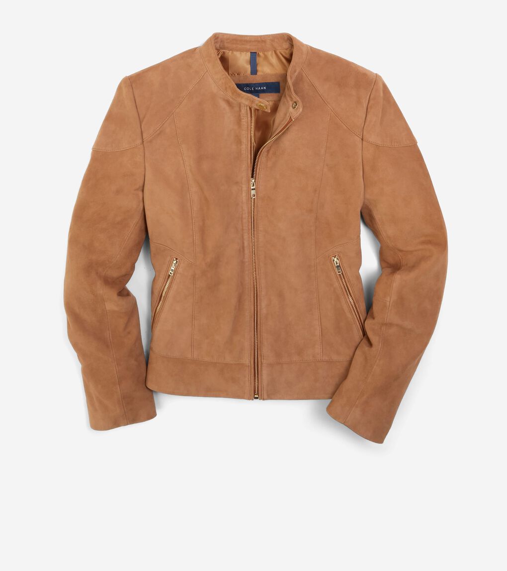 SUEDE LEATHER MOTO JACKET